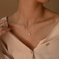 Layered Star Pendant Necklace - Gold Eight-Pointed Star [26LUEGOS]