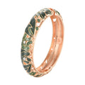 Morning Glory Enamel Cuff Bracelet - Dark Green [F99R7GA7]