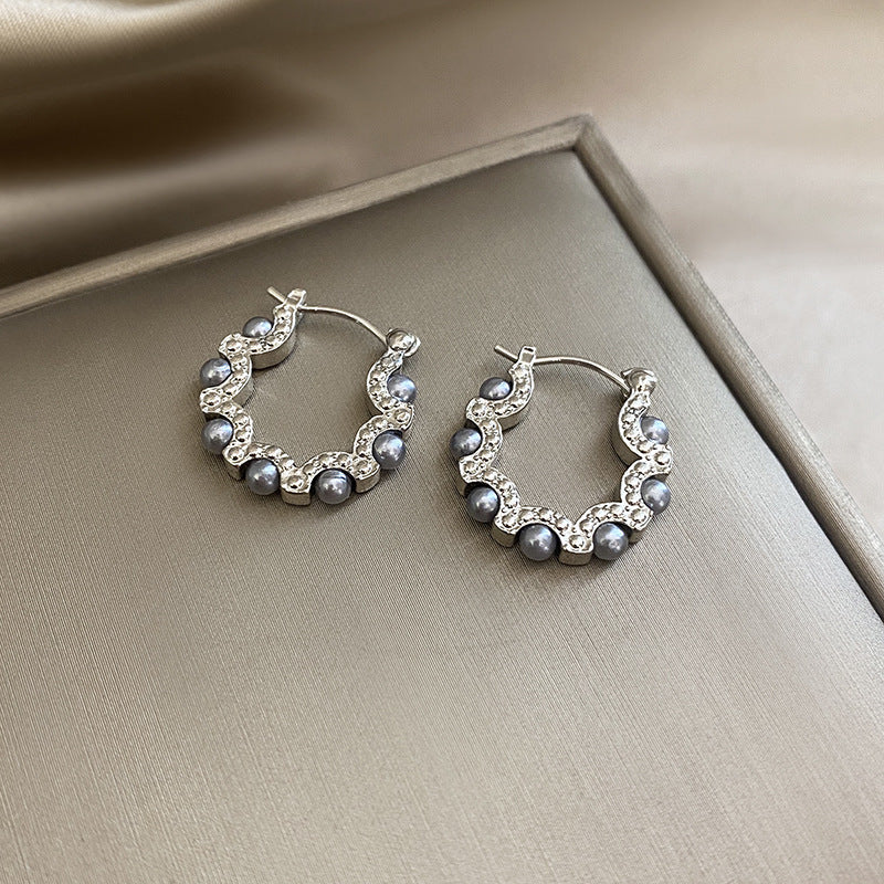 Akeelah Elegant Pearl Arc Earrings - Style 3 [RJPZ79L3]