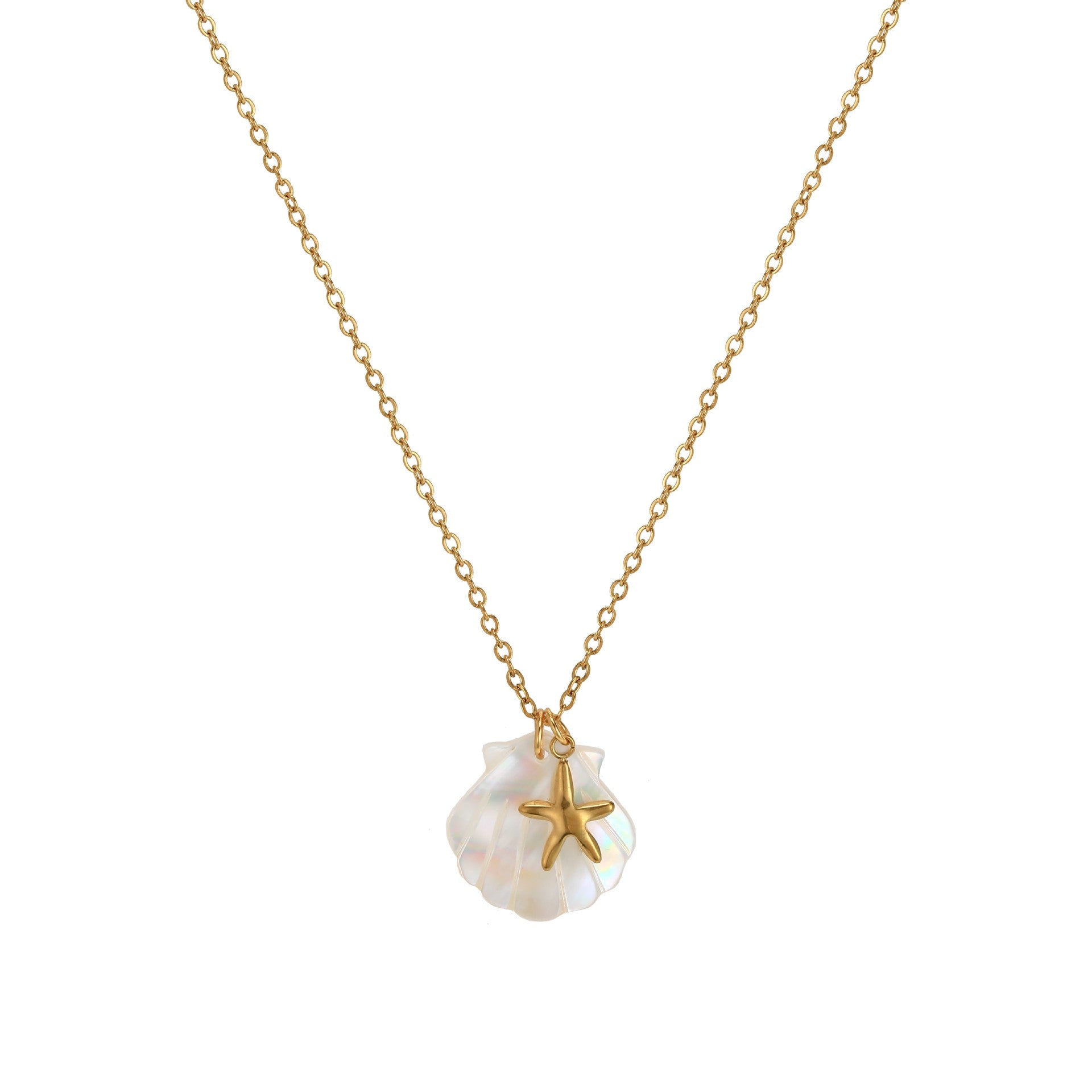 Starfish Pendant Necklace - Starfish Necklace (O-chain) [4OJ8KCHP]