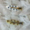 Malika Acetate Hair Clip - Blue Flower + Caramel Tortoiseshell