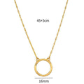 Mini Elephant Pendant Necklace - Handmade Chain Adjustable Ring Stainless Steel [4W7C3GOK]