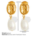 Emmarie Gold Pearl Drop Earrings - Gold Pearl (Design 1) [I7E18YCV]