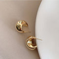 Hadasa Irregular Sphere Earrings - Gold 925 Silver Needle Real Gold Plated (Brass) [NDUMF595]