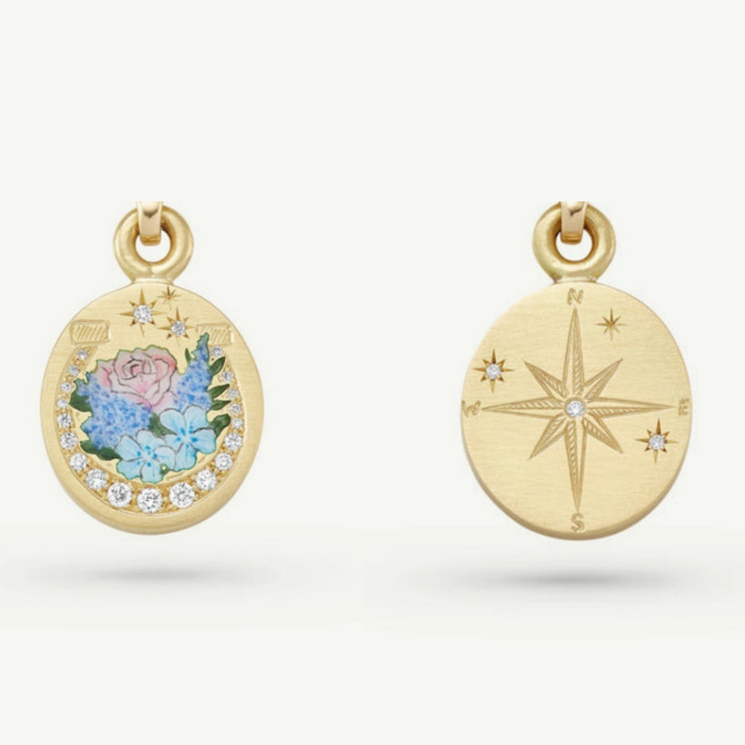 Vintage Inspired Tarot Pendant Necklace - Wildflower (Double-sided No Buckle) [6Y27NUFY]
