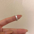 Taina Dainty Zircon Open Ring - Gold Tone with Clear Zircon [PPEBX82B]