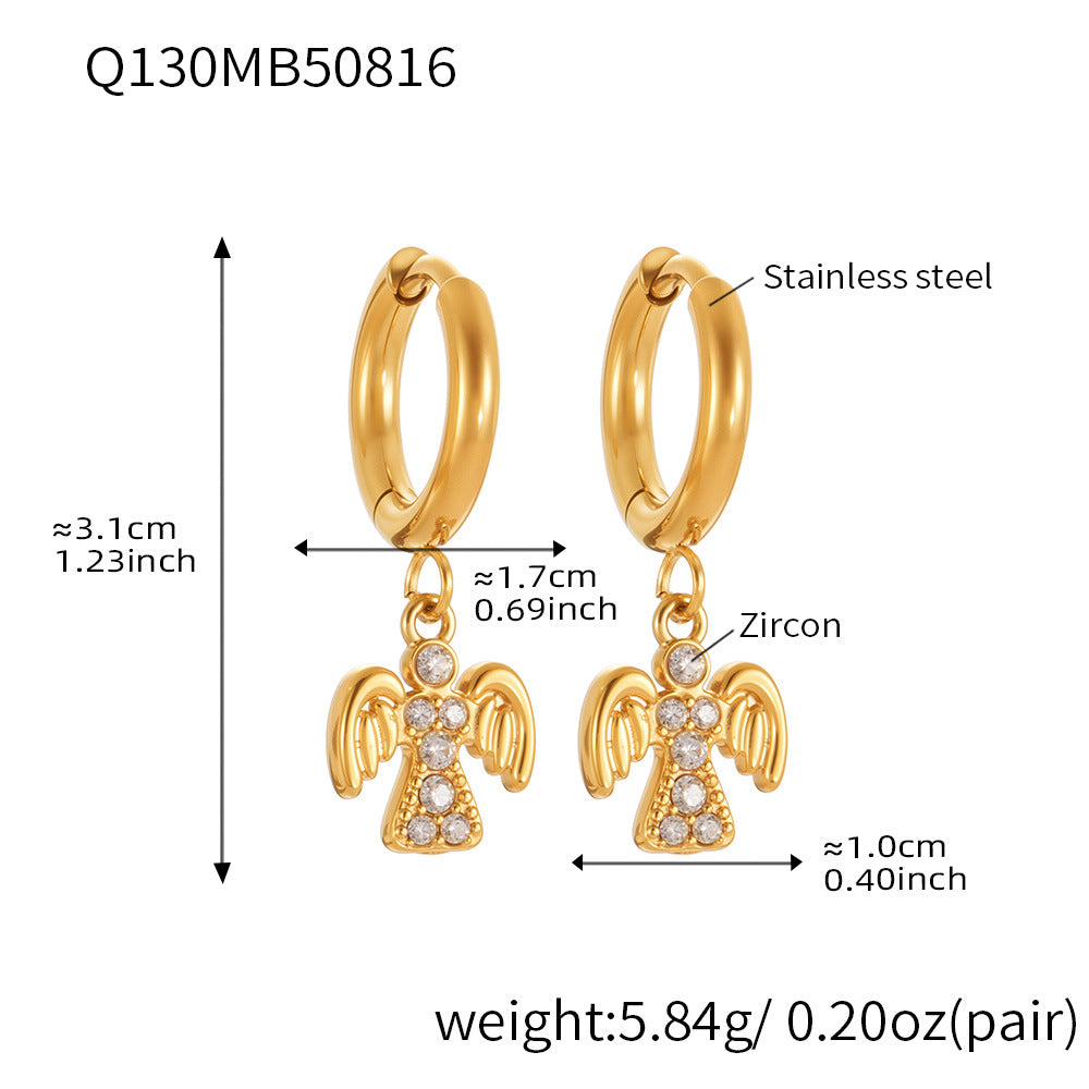 Draya Zircon Stud Earrings - Style 6 [GDXH27ZG]