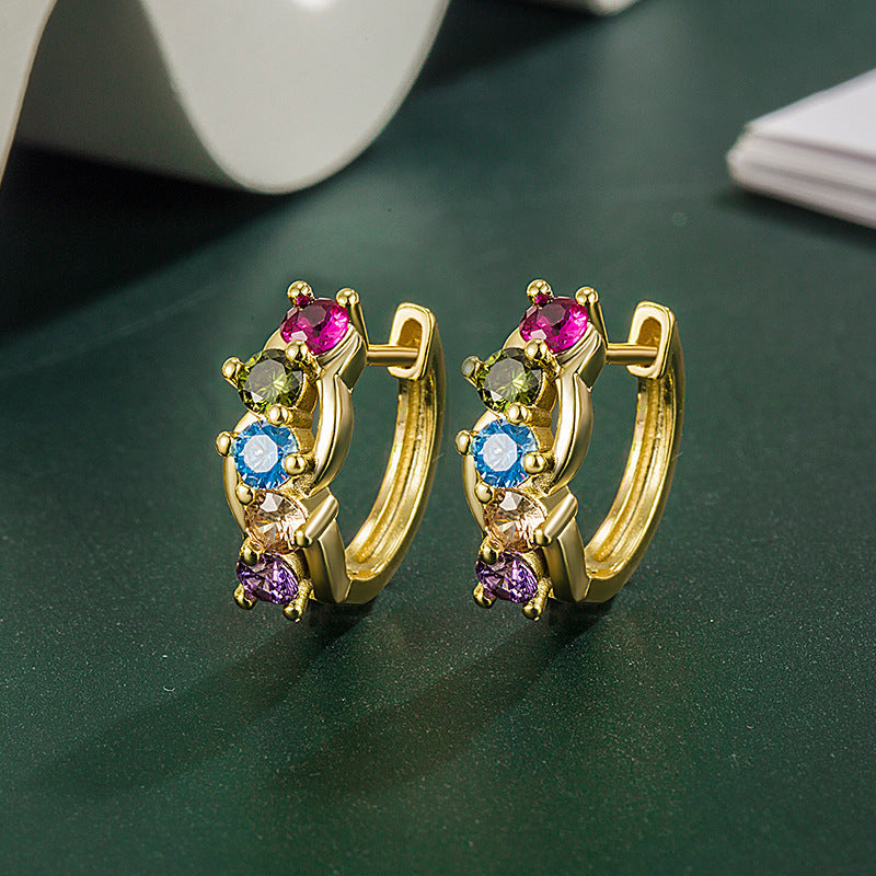Jaymie Paved Huggie Hoops - Gold-Tone Style A [DYMLS6BN]
