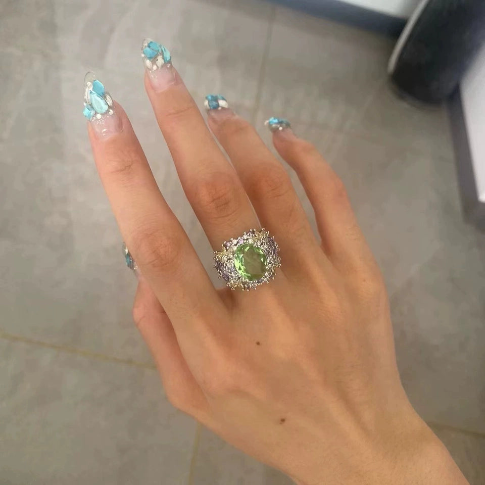 Sabrina Zircon Crystal Ring