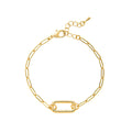 Adjustable Paperclip Chain Necklace - Style 2 Open Bracelet [RF08S92N]