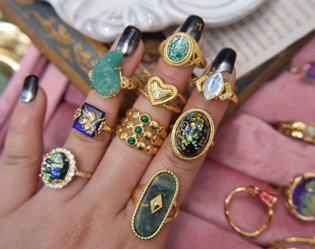 Isabella Jade Gemstone Vintage Ring