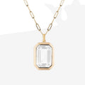 Symphony Square Zircon Necklace - White [XHOOEGFG]