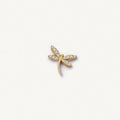 Floating Charm Locket Necklace - CZ Dragonfly Charm [582G9FOY]