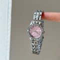 Daisy Dial Bracelet Watch - Pink Dial Daisy Steel Strap [OFWSBMKI]