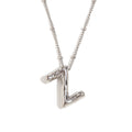 Aiyanah Glossy Bubble Letter Necklace - Silver Z [12052H2Y]
