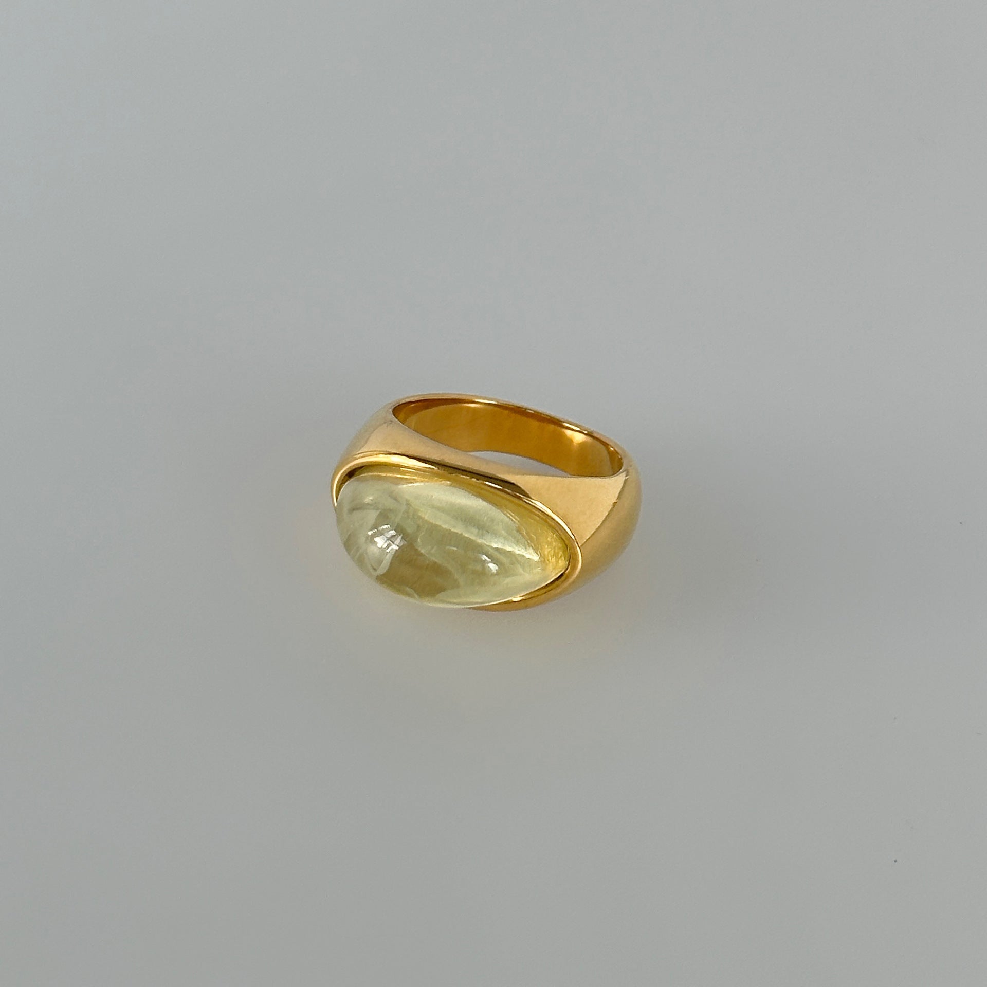 Jamiya Heart Cat Eye Ring - Yellow [UBP8BWFY]