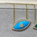 Rylee Evil Eye Pendant Necklace - Blue Turquoise [CBX2ELJW]