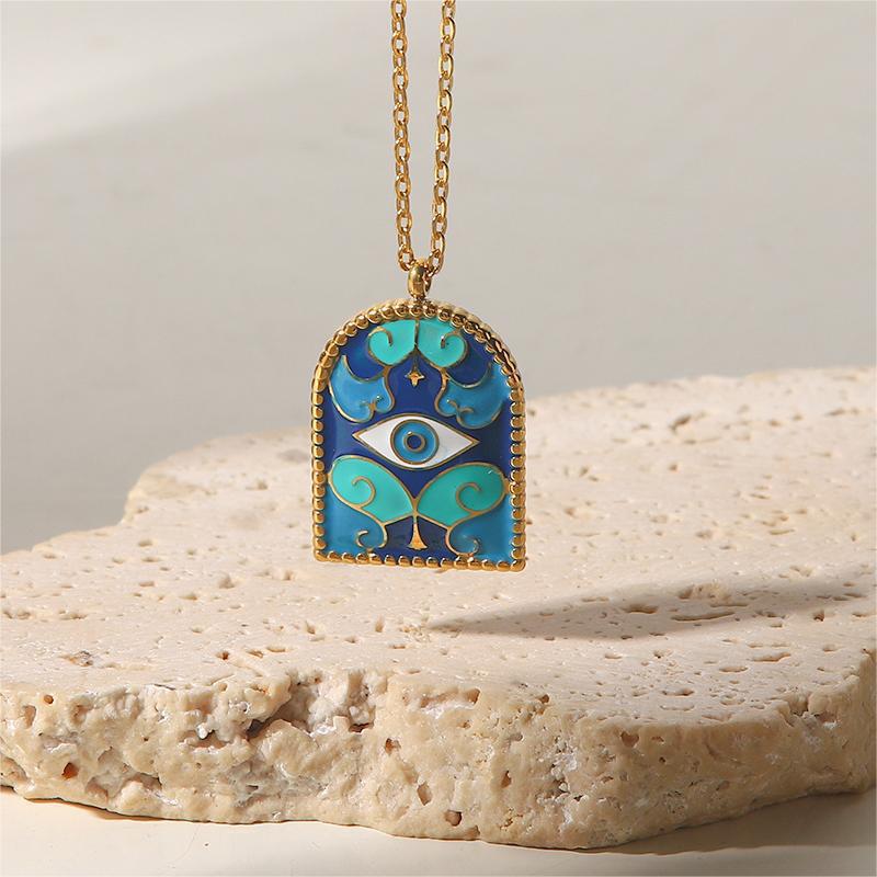 Rabbit Element Pendant Necklace - Blue Arc de Triomphe [LL0M71HE]