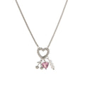 Birthstone Pendant Necklace - Silver B [37AE5ZKS]
