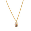 Ayelen Painted Pendant Necklace - Gold Yellow Flower Necklace [N8QEP1MV]