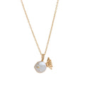 Baroque Pearl Fish Pendant Necklace - Gold Fan-tail Fish [AGED2GA0]