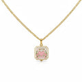 MOM Square Locket Pendant Necklace - MOM Square Pendant Necklace [QEZER95I]