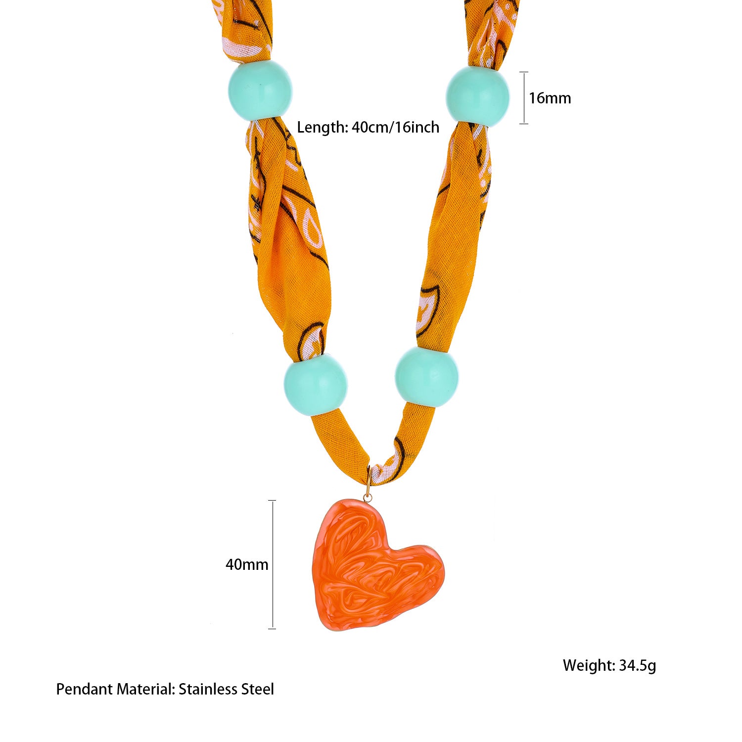 Mercedes Silk Heart Choker - Style 4 [EAK2SWWA]