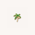 Dainty Birthstone Heart Locket Ring - Palm Tree Charm [MKAI4OVO]