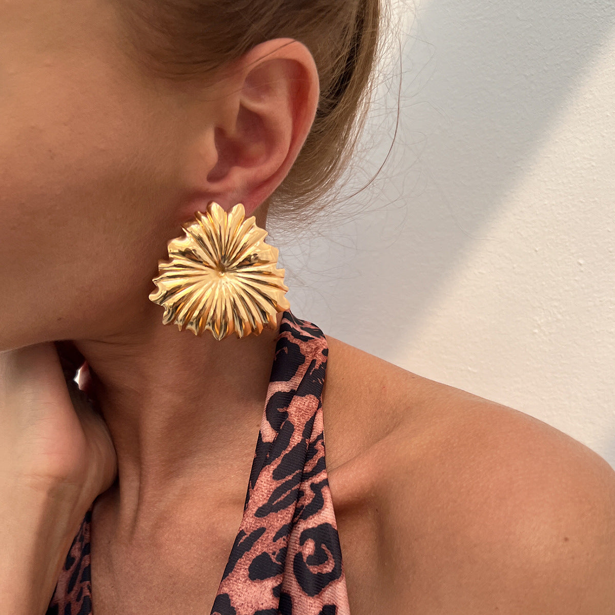 Leia Sculptural Ring Set - Gold Earrings (Pair) [A3ZUNM4J]