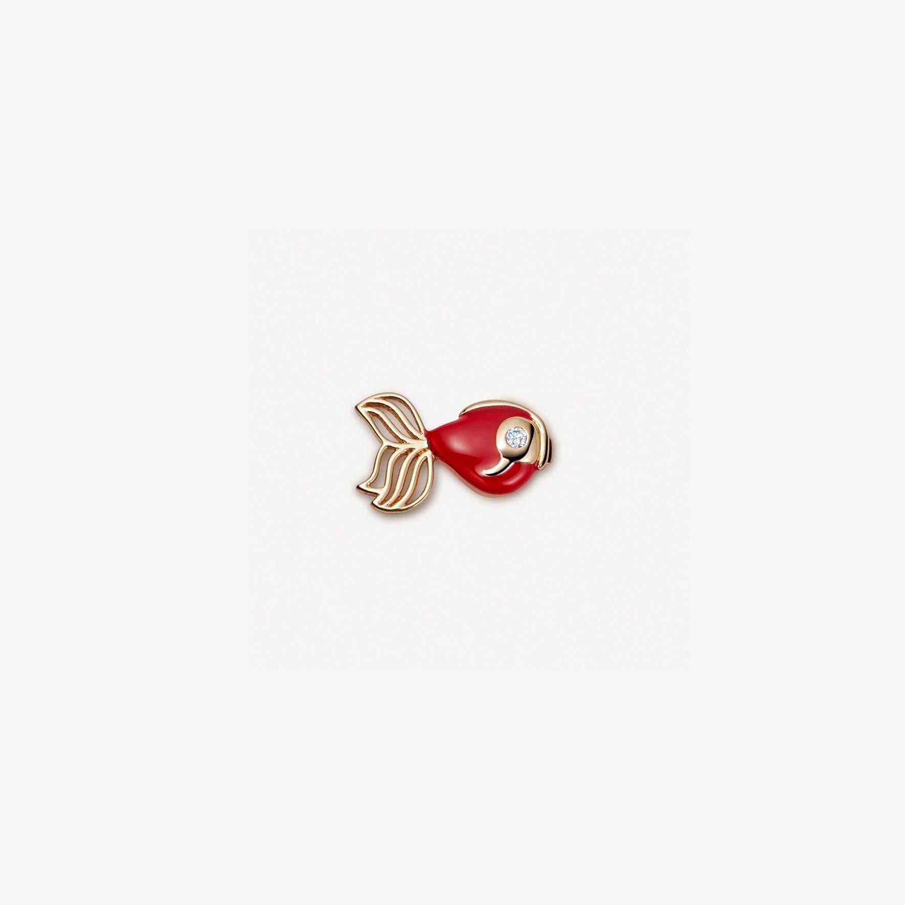 Bridgett Interchangeable Charm Ring - Goldfish Charm [817PWN49]