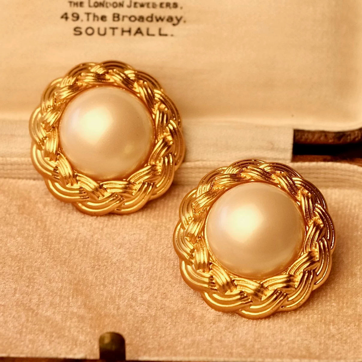 Pearl Woven Clip-On Earrings - Clip-On Earrings (In Stock) [SWNZBZIW]