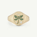 Ronni Motif Statement Ring - Dragonfly [OMB4R4AG]