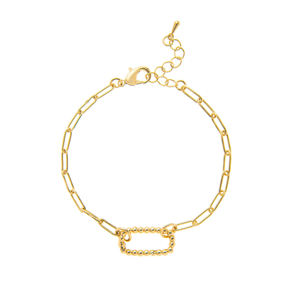 Adjustable Paperclip Chain Necklace - Style 3 Open Bracelet [0KTWHV61]