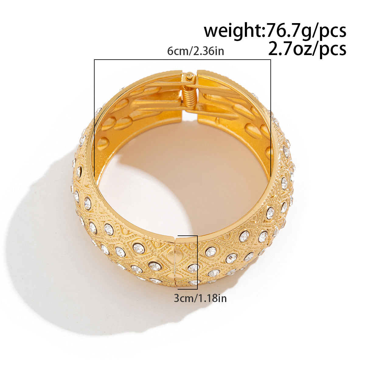 Samantha Pearl Diamond Statement Bracelet - Style 3 - Gold [FRQMYPUW]
