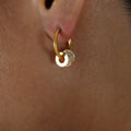 Lumen Pave Circle Hoop Earrings - Gold Earring [1Z00OJO5]