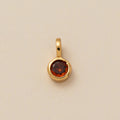 Gisselle Dainty Birthstone Necklace - Round January Pendant [UKKJ6EBW]