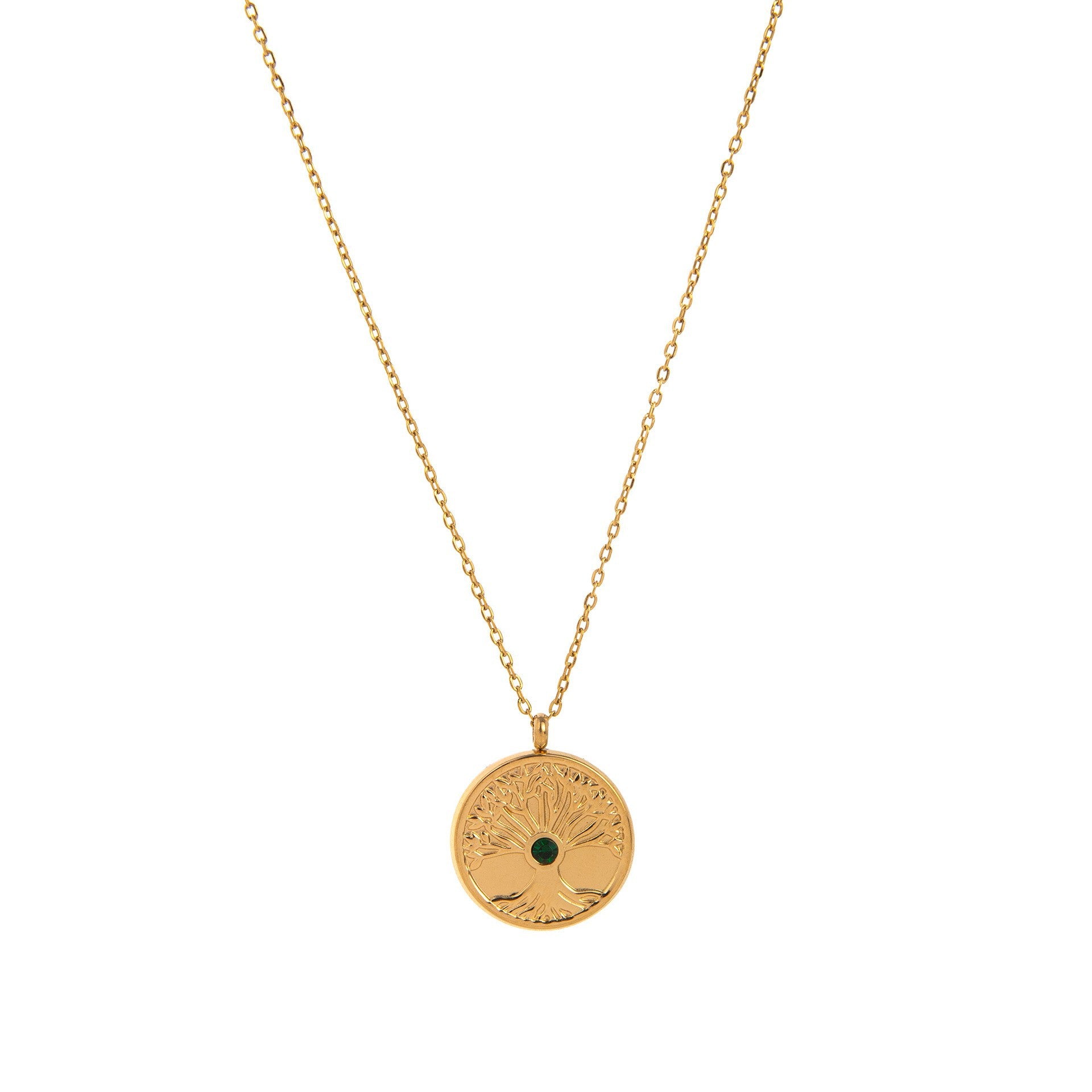 Mythology Medallion Pendant Necklace - Tree of Life Necklace [H27951DA]