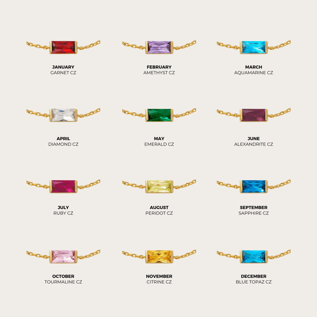 Bree Dainty Birthstone Necklace [DQWKOX1O]