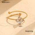 Lilou Clover Charm Ring - White [XQP2T213]