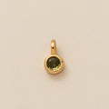 Gisselle Dainty Birthstone Necklace - Round August Pendant [D6P613XB]