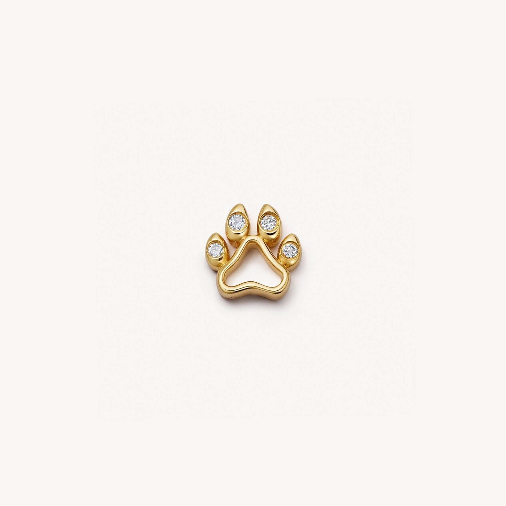 Bridgett Interchangeable Charm Ring - Paw Print Charm [RFSTNSWF]