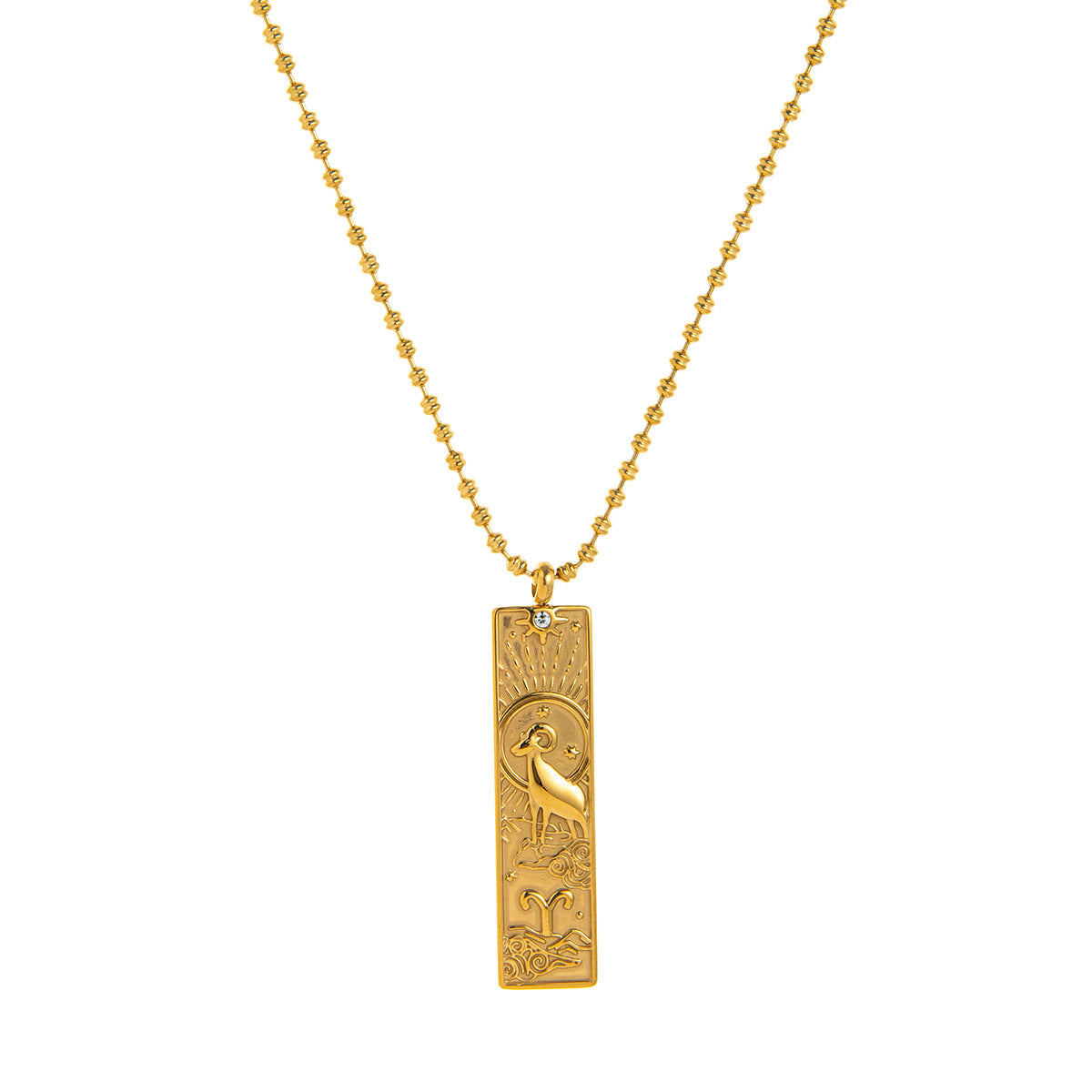 Zodiac Tarot Pendant Necklace - Aries [HA61EB34]