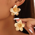 Love Petal Drop Earrings - Gold Petal Earrings [53GZUXPA]