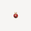 Floating Flower Locket Necklace - Ladybug Charm [7SVSBB8N]