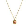 Dainty Floral Pendant Necklace - Love Necklace [L6DAEBRF]
