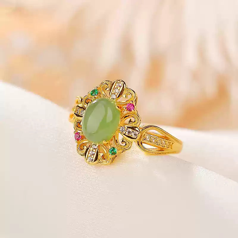 Evie Jade Bloom Cocktail Ring