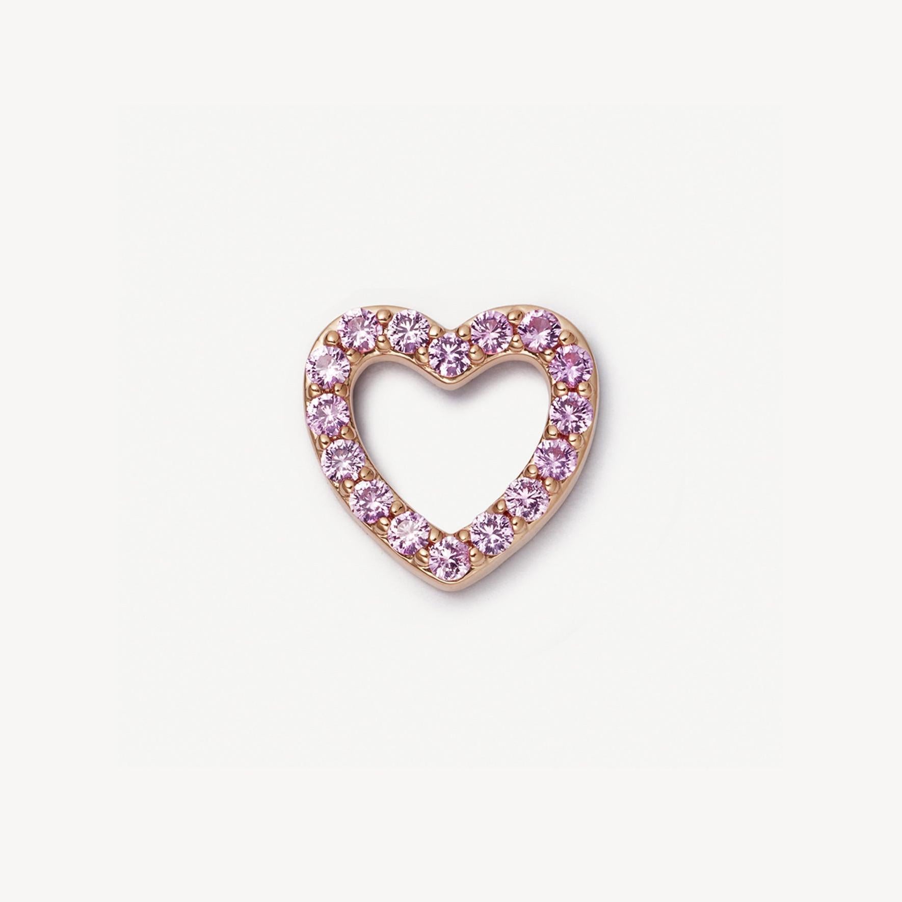 Jayme Dainty Zircon Charm Necklace - Colorful Hollow Heart [XBT66E4V]