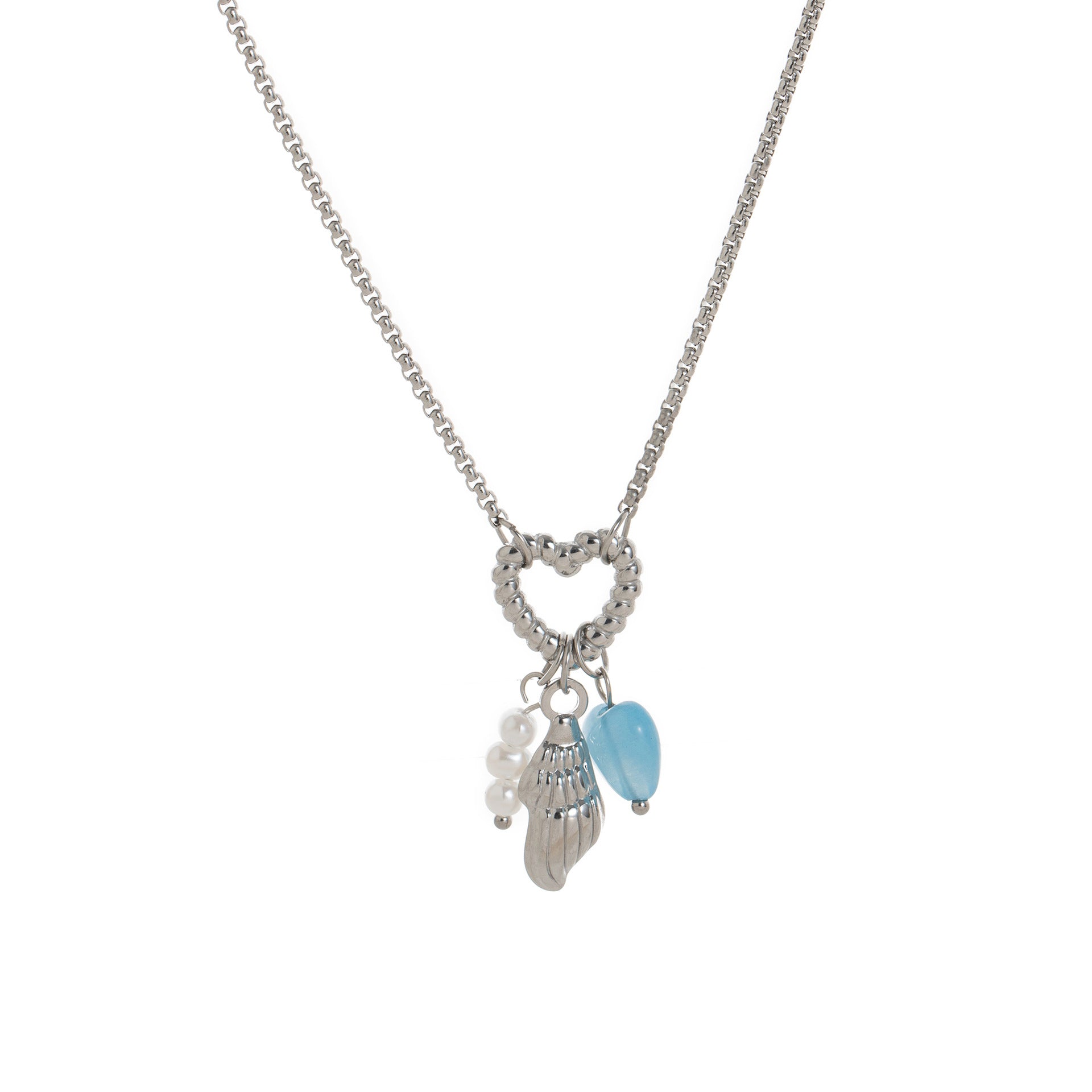 Birthstone Pendant Necklace - Silver A [MJ4J9YIQ]