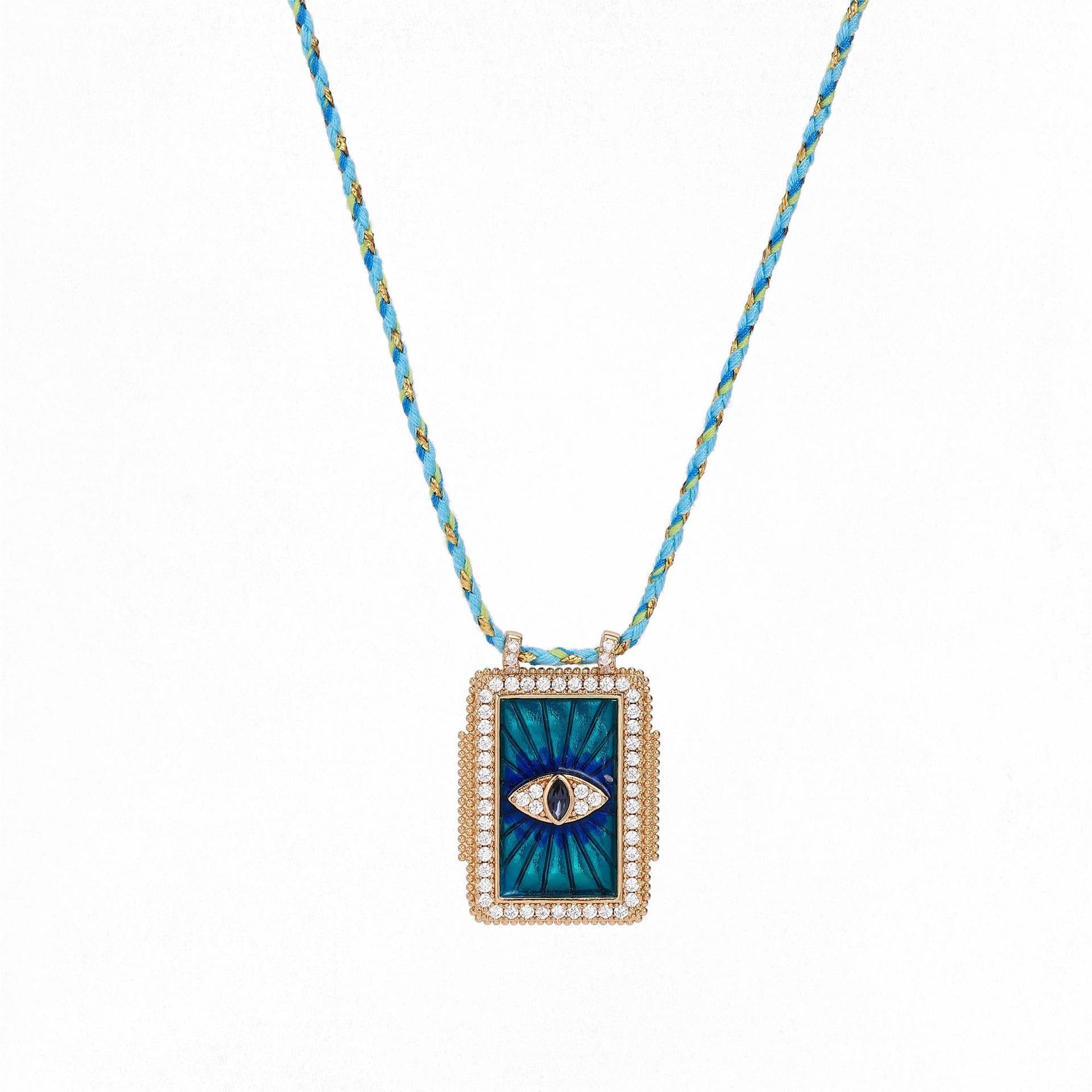 Celestial Charm Pendant Necklace - Blue Eye [WTFORE3B]