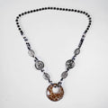 Aleeyah Leopard Print Necklace - Black [VKNWIER2]